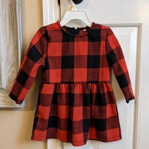 Girls buffalo plaid dress